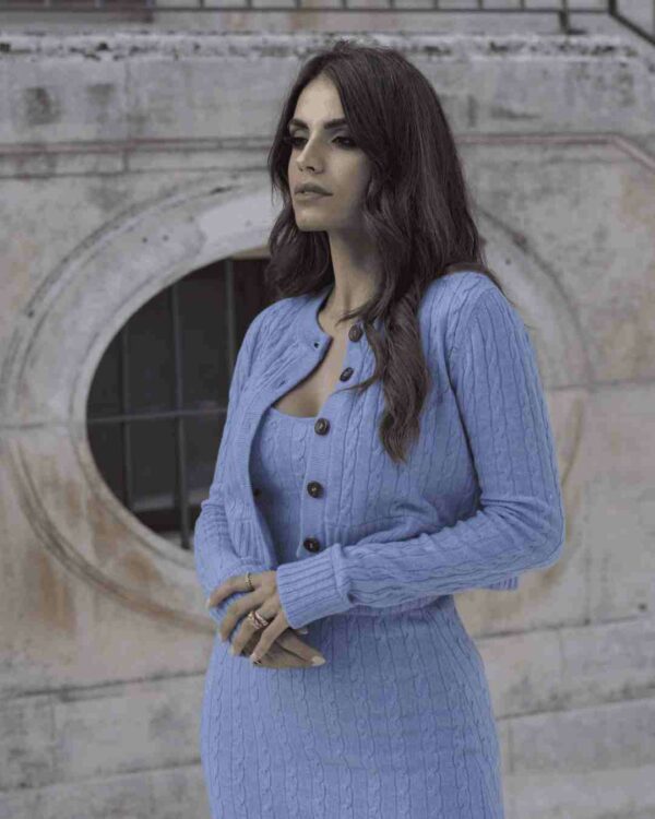 IL CARDIGAN IN TRECCIA